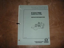 Wacker R 900 FDD Double Drum Roller Service Repair Operator Maintenance Manual