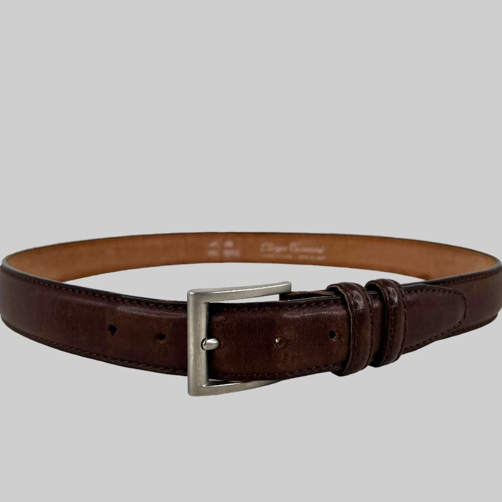 DIEGO TOSCANI Leather Belt in Dark Brown Men
