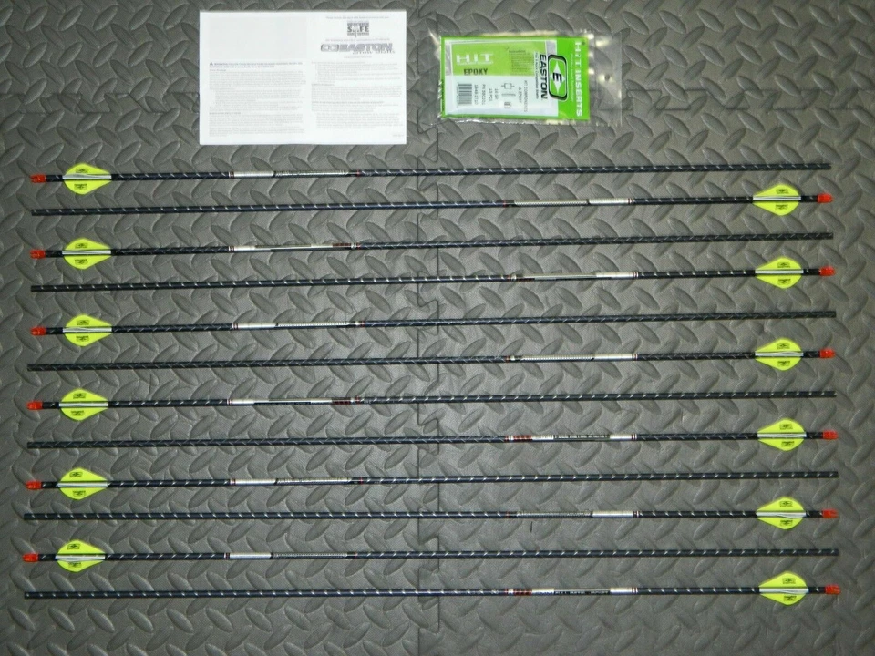 Nuevo 12 flechas Easton FMJ 300 columna vertebral 5 mm - chaqueta completamente metálica - 12,0 GPI - corte/inserto Av Foto 3 de 4