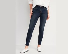 Old Navy Women's High-Rise Rockstar Super-Skinny Jeans 10 Dark Wash