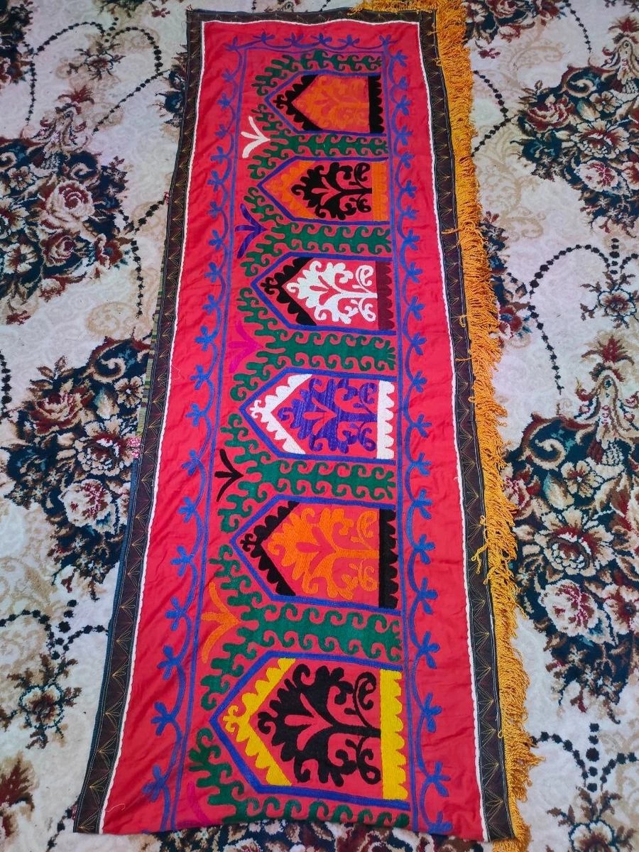 Suzani wall hanging Vintage Uzbek handmade embroidery 290x66 114