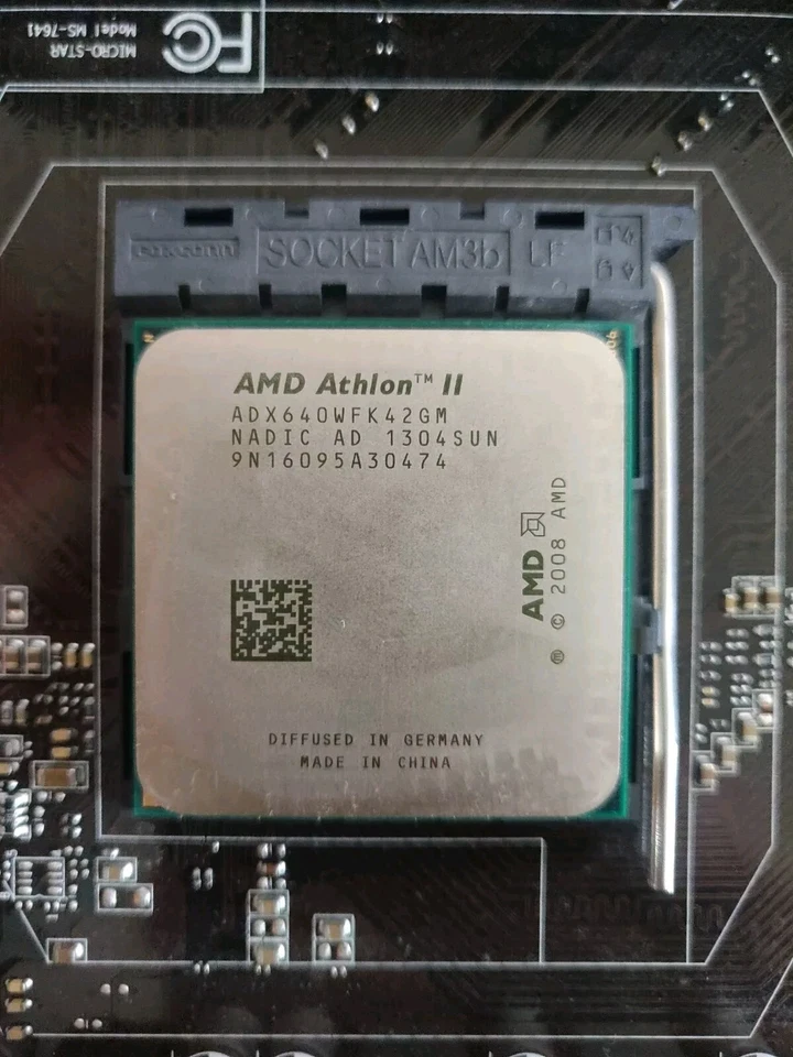 MSI MS-7641 Motherboard With 8gb DDR3 RAM and AMD Athlon II X4 640 - Image 2 of 3