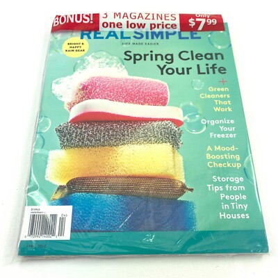 REAL SIMPLE April 2020 Spring Clean Your Life NEW + Living Martha Stewart Sweet