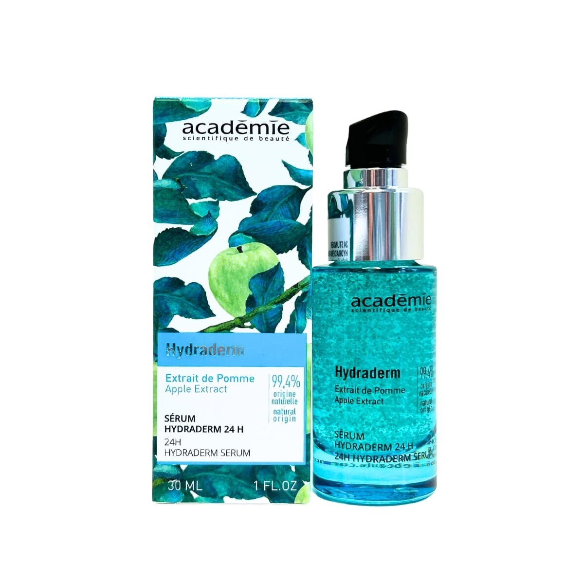 Sérum Hydraderm 24h Académie soin visage extrait de pomme toutes peaux 30ml