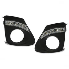 For Toyota Corolla 2011-2013 LED DRL Pair Fog Lights Fog Signal Lamp w/Bezel Set