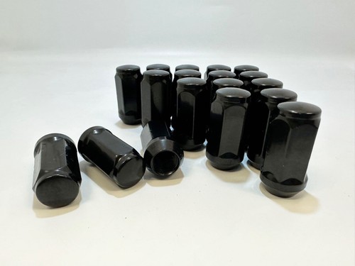 32Pc Black 1/2-20 3/4" Hex Lug Nuts 2" Fits Dodge D200 Pickup B300 W200 - Picture 3 of 7