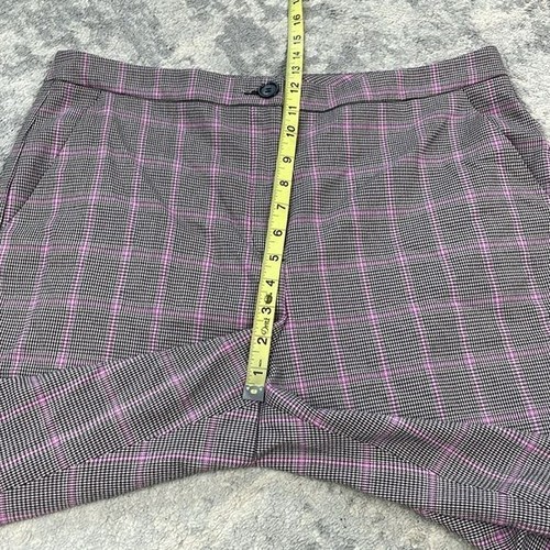 Nuevo Pantalón Halógeno Gris Rosa Cuadros Micro Pata de Gallo Acampanado Talla 14 - Imagen 6 de 11