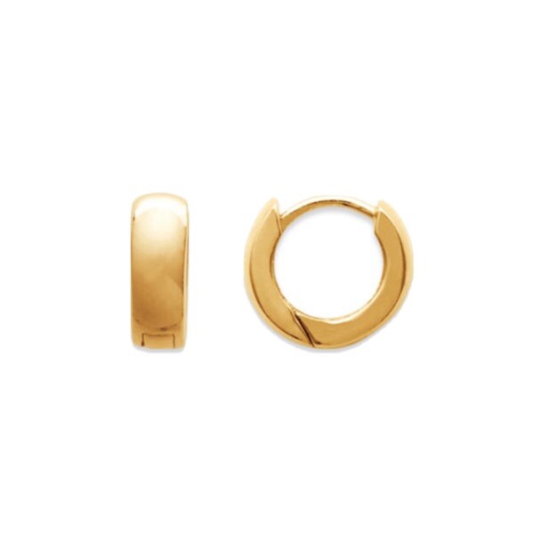 Créoles 12mm larges bombées pour lobes sensibles boucles d'oreilles légères