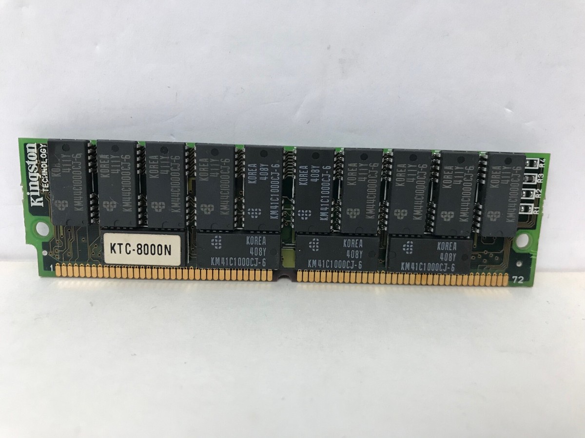 KINGSTON KTC-8000N 8MB 72 PIN SIMM MEMORY MODULE COMPAQ EQUIVALENT