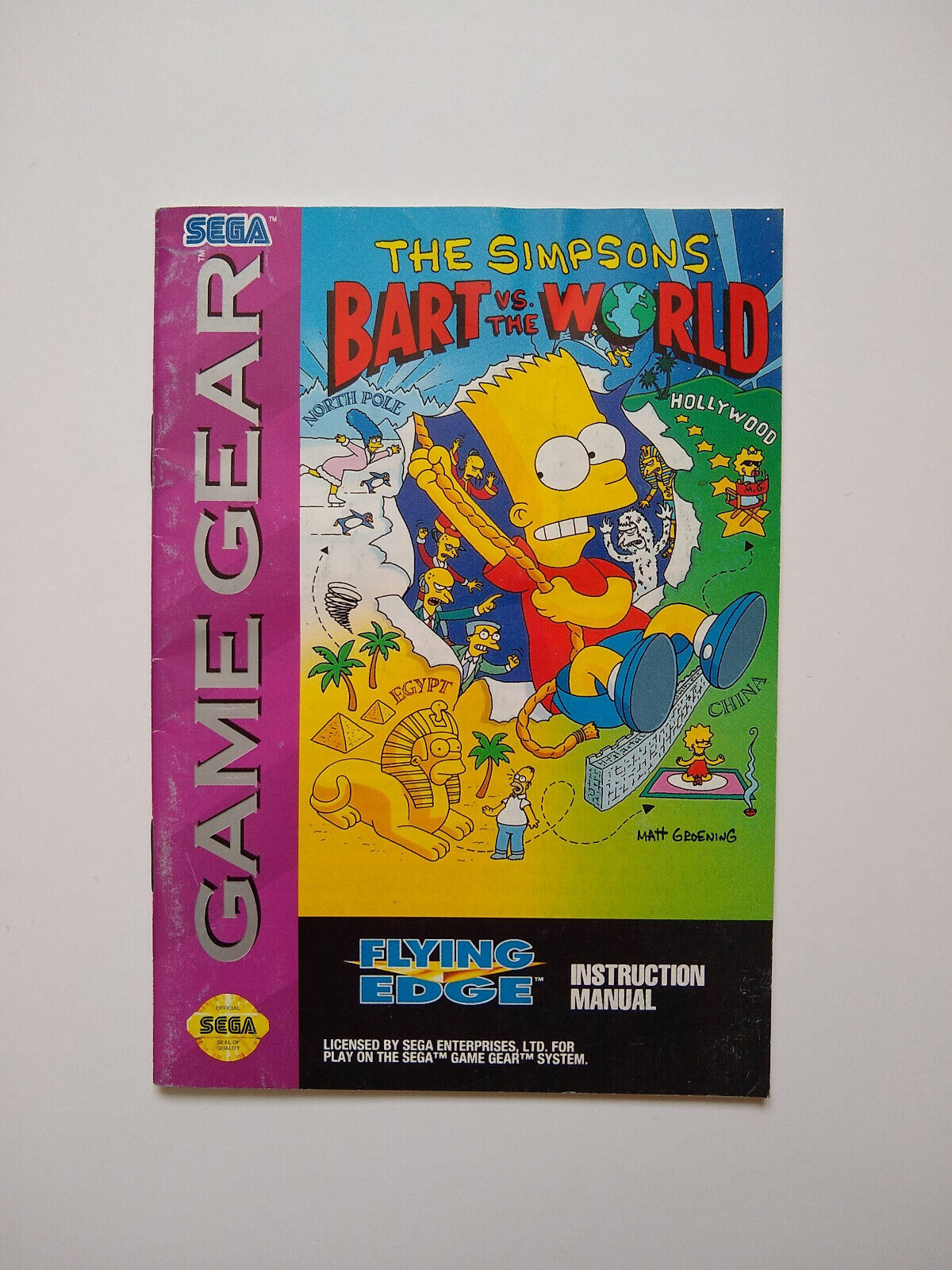 Notice - The Simpsons : Bart vs the World - Sega Game Gear - USA