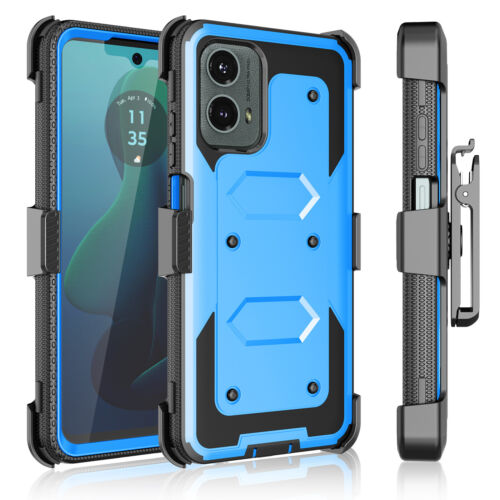 For Motorola Moto G 5G 2024 2023 Phone Case + Screen Protector Belt Clip Cover - Picture 20 of 34