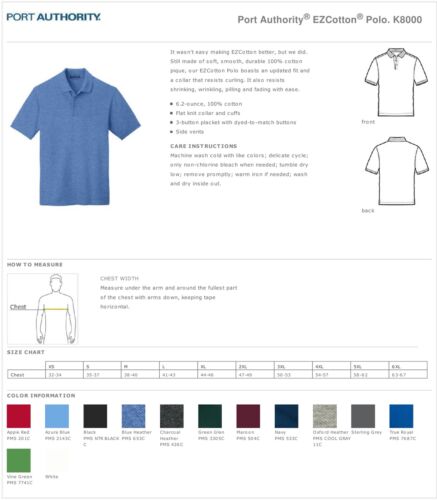 Port Authority EZCotton Polo Shirt K8000 - Picture 2 of 29