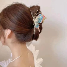 Womens Metal Hair Claw Butterfly Shark Clip Elegant Hairpin Barrette Headwear☆