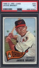 1965 OPC O-Pee-Chee #33 Jackie Brandt Orioles PSA 7