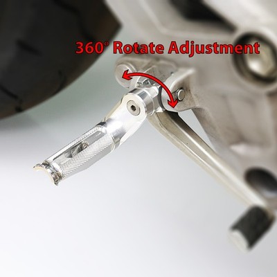 MFP 40mm Adjustable Silver Front Foot Pegs For Multistrada 950 / S 17 18 19 20