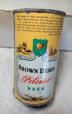 Brow Derby opening instruction flat top beer can EMPTY