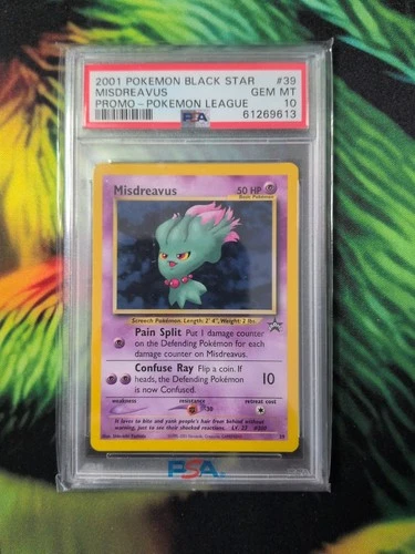 2001 Pokemon Black Star League Misdreavus 39/53 Wotc Promo PSA 10