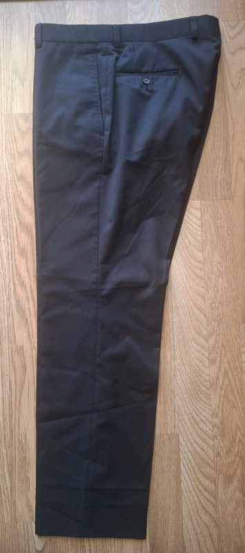 NEW Ted Baker Mens London 100% Wool Jefferson Dress Pants 34 / 30 Black Solid