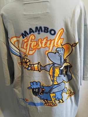 ま*ー様 Mambo Graphicsオーストラリア vintage長袖Tシャツ Vintage 90s Mambo Graphic Grey T Shirt Size Medium Made In