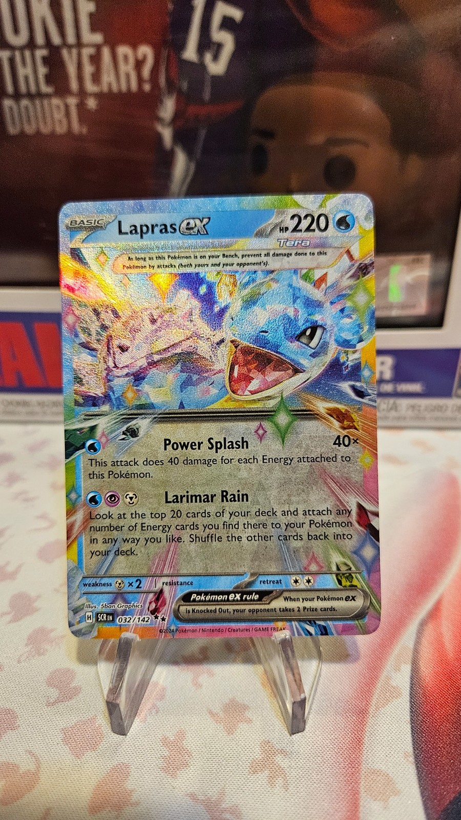 2024 Lapras EX 032/142 Stellar Crown Pokemon Card
