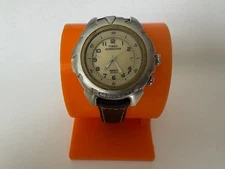 Timex Expedition Women's Watch Indiglo Alarm WR50M Beige Dial Stainless Steel