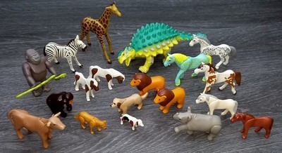 VERSCHIEDENES KONVOLUT PLAYMOBIL TIERE + DINO RISE DINOSAURIER