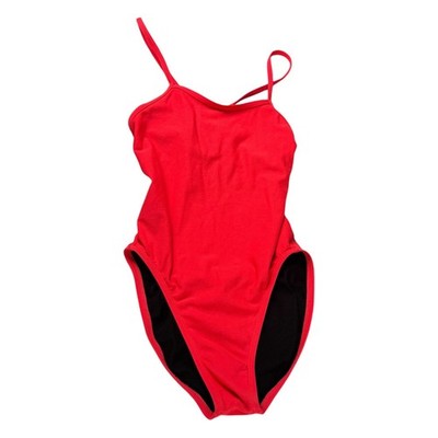 Jolyn Brandon Hot Pink Fixed Back One Piece Swimsuit Training Suit Size 28 754