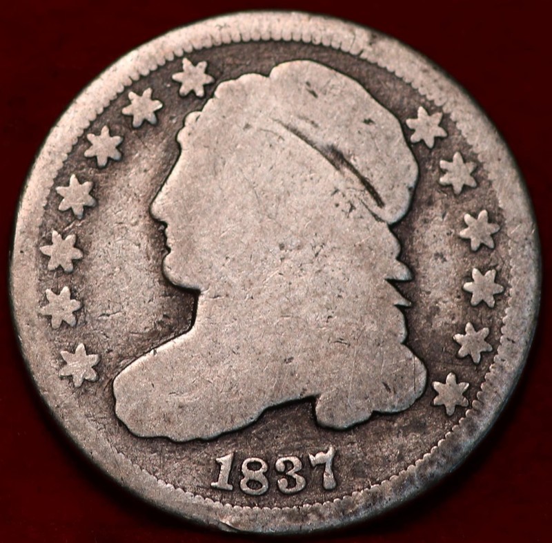 1837 Philadelphia Mint Silver Capped Bust Dime