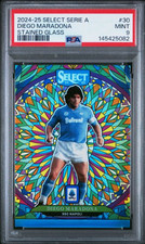 Panini Select Serie A 2024/25 Diego Maradona Stained Glass PSA 9 MINT