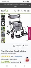 Rollator Walker 4-Wheel Transit Chair with Foot Rests. Great Condition. Grey VGC