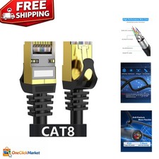 Heavy Duty 25 Ft Cat 8 Ethernet Cable - Direct Burial, 40Gbps High-Speed SFTP