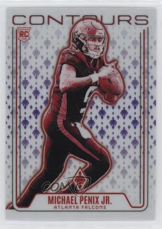 2024 Panini Phoenix Contours Purple Michael Penix Jr #CON-MPJ Rookie RC 11r9