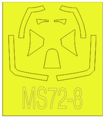 Platz 1/72 Spitfire Mk.Xvi Bubble Top Mask Sheet