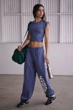 2-Piece Set Free People Women's Size M Hot Shot Crossover Blue Indigo