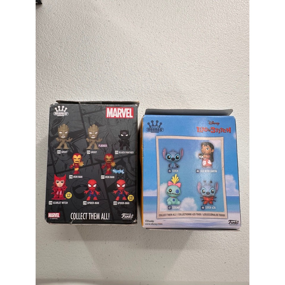 Funko Minis Scarlet Witch Glow in the Dark 218 & Lilo Camera 46 Vinyl ...