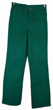 Vintage Student 70s Levi s Green Corduroy Bootcut 23X30 Size 12 Straight Leg