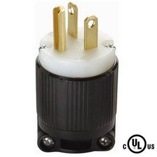 NEMA 6-20P Electrical Plug 250 Volts 20 Amps - Black