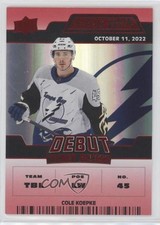 2022 Upper Deck Credentials Debut Ticket Access Red 69/299 Cole Koepke #142 1ee0