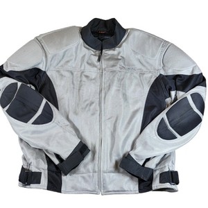 Firstgear Mens Mesh Motorcycle Jacket 2XL Gray Black Soft Padded Riding