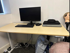 FEZIBO electric standing desk 160 ^ 80cm Height Adjustable Standing Desk, Office