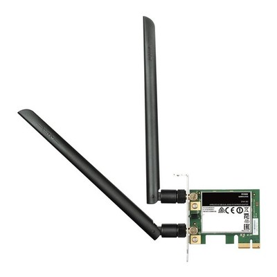 D-Link DWA-582 High-Gain Wi-Fi AC1200 PCIe Wireless Adapter with 2 External Ante