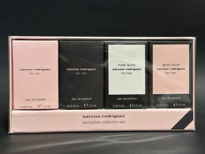 Narciso Rodriguez For HER PURE MUSC NOIR mini perfume set 4x 7.5ml