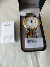 Certus Edelstahl Quarz Herrenuhr Armbanduhr Referenz Nr. 616382 Orig. Box
