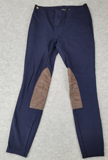 Lauren Ralph Lauren Riding Pants Pull On Stretch Leggings Navy Blue Womens M