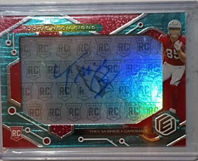 Panini 2022 Elements Rookie Neon Signs Trey McBride Autograph Blue /75 Cardinals