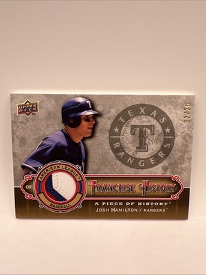 2009 Upper Deck A Piece of History Franchise History Josh Hamilton Relic /25