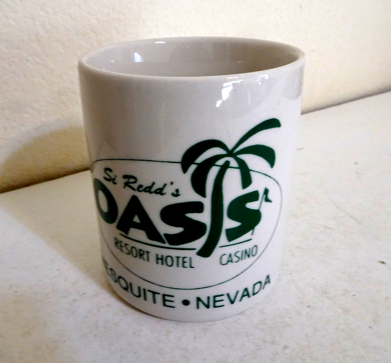  Vintage Ceramic Coffee Mug cups Si Redd Oasis Casino Mesquite NV