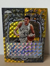 George Gervin /50 - 2025-26 Topps Chrome - Signature Style Gold Refractor Auto