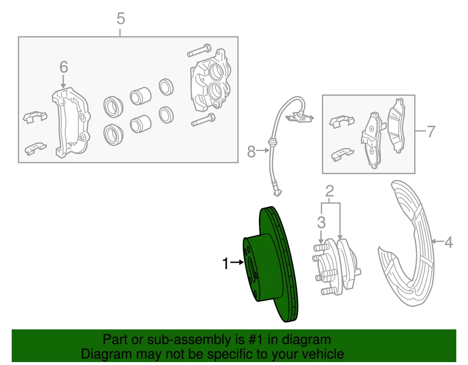Rotor de freno de disco delantero genuino GM 92245928 Foto 4 de 4