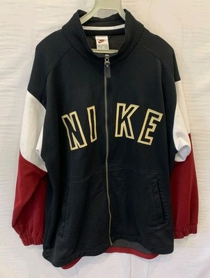 Vintage Nike Big Logo Spellout Full Zip Track Jacket Colorblock Mens M Fits #244